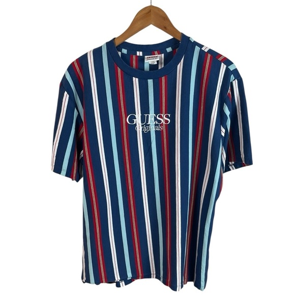 Guess Other - TS943 Men’s GUESS Originals Y2K Striped Streetwear T Shirt L